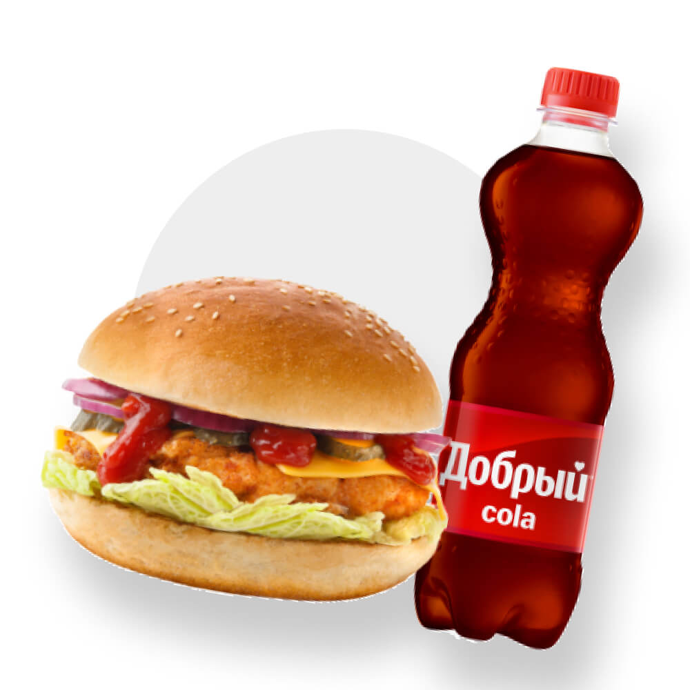 Заказать Кока-кола + бургер